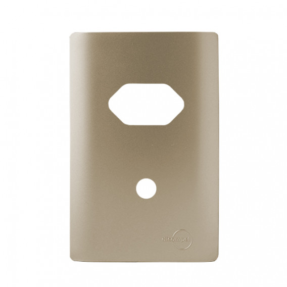 Placa p/ 1 Tomada + Furo 4x2 - Novara Chmapanhe Placa p/ 1 Tomada + Furo 4x2 - Novara Chmapanhe